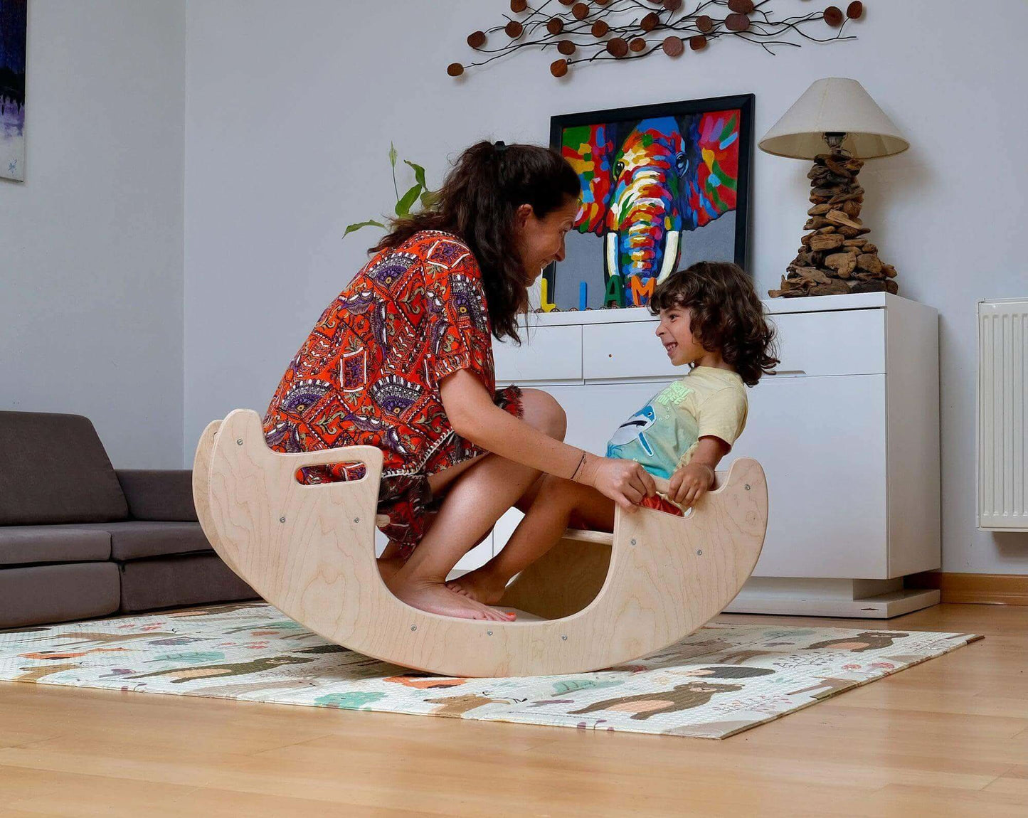 2in1 Montessori Seesaw and Table Chair Set