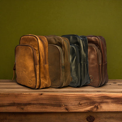 Bovine Leather Sling Bag - Olive