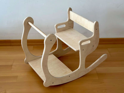 2in1 Wooden Seesaw & Desk for Kids' Skill Development