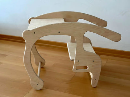 2in1 Wooden Seesaw & Desk for Kids' Skill Development