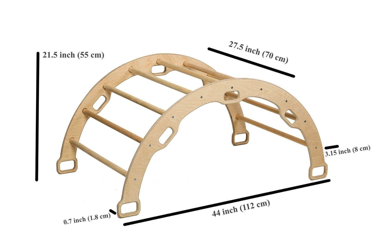 Climbing Arch / Rocker with 2 Ramps and Pillow / 4 Pieces Set