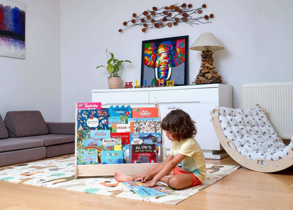 Seatable Wooden Bookshelf / Small-Medium-Large Size